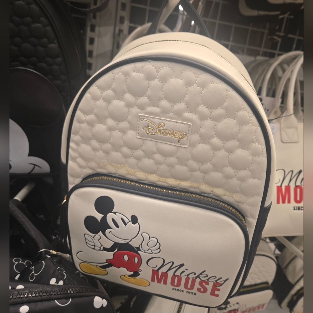 Disney's Mickey Mouse Quilted Backpack Beige N Black, Primark Exclusive - Picture 6 of 6